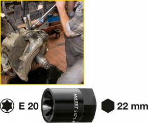 HAZET 2871-E20, Brake Calliper TORX® Socket