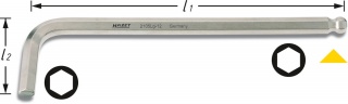HAZET 2105LG-06, Ключ шестигранный Г-образный