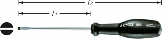 HAZET 803-30, Отвёртка Trinamic для плоского шлица, длина 80мм, шлиц 3*0,5мм