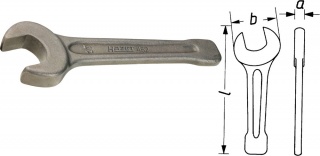 HAZET 452-46, Open-End Wrench - Striking Face Pattern