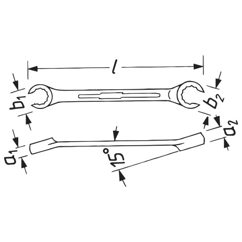 HAZET-612-11X13, Ключ накидной двойной (разрезной)