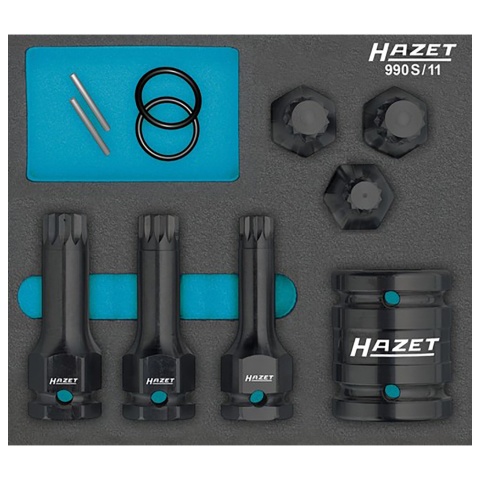 HAZET 990S/11, Набор головок с насадками для ударных, механизированных гайковертов